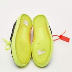 Pre Owned Off-White Black Nylon and Suede Vulc Lace Up Sneakers Size 43