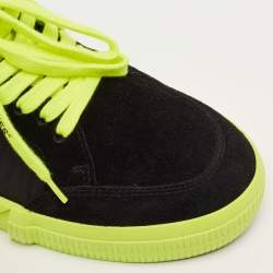 Pre Owned Off-White Black Nylon and Suede Vulc Lace Up Sneakers Size 43