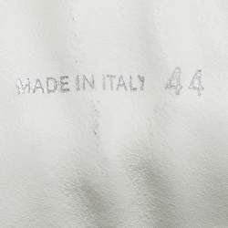 Pre Owned Off-White White Canvas and Leather Industrial High Top Sneakers Size 44