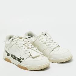 Pre Owned Off-White White Leather Out of Office Low Top Sneakers Size 44