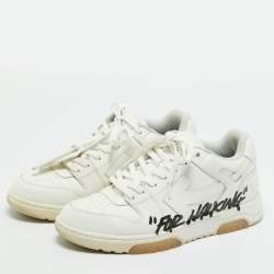Pre Owned Off-White White Leather Out of Office Low Top Sneakers Size 44