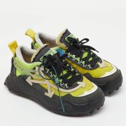 Pre Owned Off-White Multicolor Mesh and Leather Odsy 1000 Sneakers Size 41