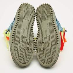 Pre Owned Off-White Multicolor Canvas and Nubuck Leather 3.0 Off Court High Top Sneakers Size 41