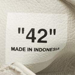 مملوكة مسبقًا Off-White Vulcanized Size 42 White/Pink Canvas Lace Up Sneakers