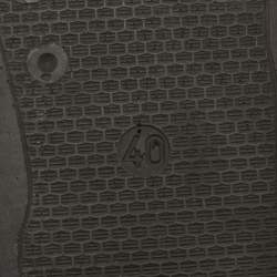 Pre Owned Off-White Logo Industrial Size 40 Black Leather Flats