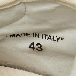 Pre Owned حذاء رياضي أوف وايت عالي من الجلد والقماش أوف كورت 3.0 أبيض مقاس 37