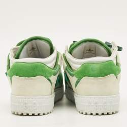 Pre Owned حذاء رياضي أوف وايت فلوتيغ أروو سويدي وجلد أخضر/أبيض عنق منخفض مقاس 40