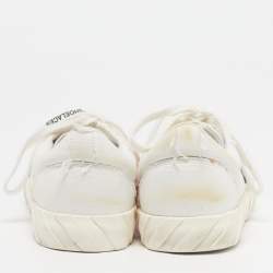 Pre Owned Off-White Vulcanised Size 42 White Canvas Low Top Sneakers