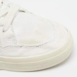 Pre Owned Off-White Vulcanised Size 42 White Canvas Low Top Sneakers