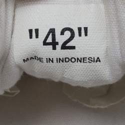 Pre Owned Off-White Vulcanised Size 42 White Canvas Low Top Sneakers
