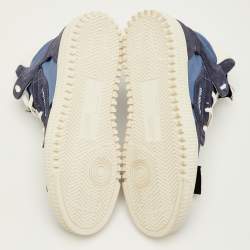 مملوكة مسبقًا Off-White 3.0 Off-Court Size 41 Navy Blue Fabric, Leather and Suede High Top Sneakers