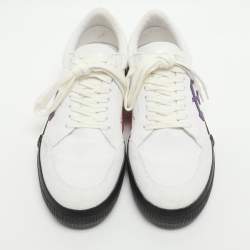 Pre Owned Off White Vulc  Size 44 White Canvas  Low Top Sneakers 