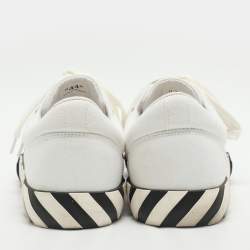 Pre Owned Off White Vulc  Size 44 White Canvas  Low Top Sneakers 