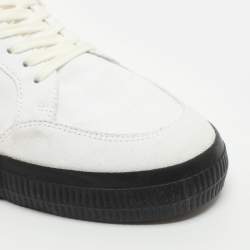 Pre Owned Off White Vulc  Size 44 White Canvas  Low Top Sneakers 