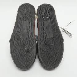 Pre Owned Off-White Vulcanised Size 42 Grey Leather Low Top Sneakers