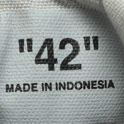 Pre Owned Off-White Vulcanised Size 42 Grey Leather Low Top Sneakers