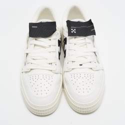 Pre Owned Off-White 3.0 Off Court Size 43 White Canvas and Leather Low Top Sneakers