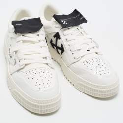 Pre Owned Off-White 3.0 Off Court Size 43 White Canvas and Leather Low Top Sneakers
