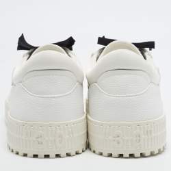 Pre Owned Off-White 3.0 Off Court Size 43 White Canvas and Leather Low Top Sneakers