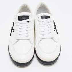 Pre Owned Off-White Vulcanized Size 42 White Leather Low Top Sneakers