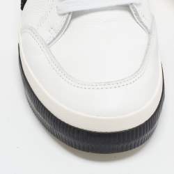 Pre Owned Off-White Vulcanized Size 42 White Leather Low Top Sneakers