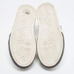 Pre Owned Off-White Vulcanized Size 42 White Leather Low Top Sneakers