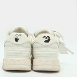 Pre Owned Off-White Out of Office Size 39 White Leather Low Top Sneakers