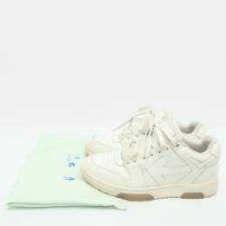 Pre Owned Off-White Out of Office Size 39 White Leather Low Top Sneakers