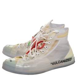 Off-White x Chuck Taylor All Star Translucent Mesh And Rubber Vulcanized Hi Top Sneaker Size 45