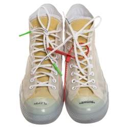 Off-White x Chuck Taylor All Star Translucent Mesh And Rubber Vulcanized Hi Top Sneaker Size 45