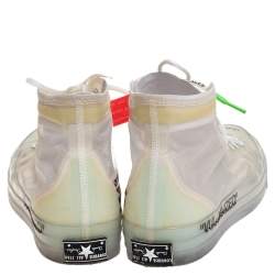 Off-White x Chuck Taylor All Star Translucent Mesh And Rubber Vulcanized Hi Top Sneaker Size 45