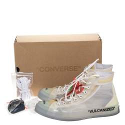 Off-White x Chuck Taylor All Star Translucent Mesh And Rubber Vulcanized Hi Top Sneaker Size 45