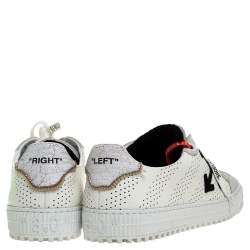 Pre Owned Off-White White Suede Leather Vulvanised Low Top Sneakers Size 41