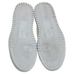 Pre Owned Off-White White Suede Leather Vulvanised Low Top Sneakers Size 41
