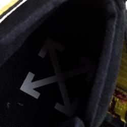 Pre Owned Off White Black Suede Industrial Belt Skate High Top Sneakers Size 42