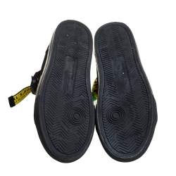 Pre Owned Off White Black Suede Industrial Belt Skate High Top Sneakers Size 42