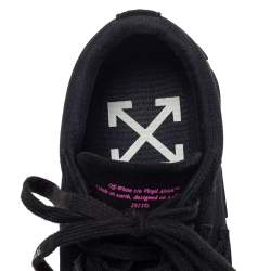 Off White Black Suede And Canvas Vulcanized Low Top Sneakers Size 39