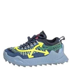 مملوكة مسبقًا Off White Multicolor Mesh And Leather Odsy 1000 Low Top Sneakers Size 43