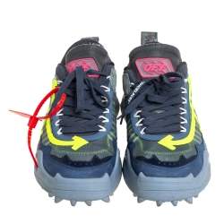 مملوكة مسبقًا Off White Multicolor Mesh And Leather Odsy 1000 Low Top Sneakers Size 43