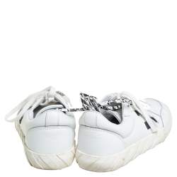 Pre Owned Off-White White Leather Vulcanized Low Top Sneakers Size 42