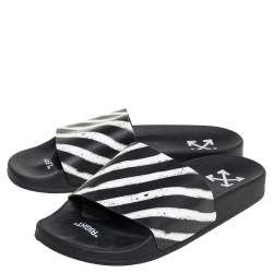 Off-White Off White/Black PVC Slide Sandals Size 41