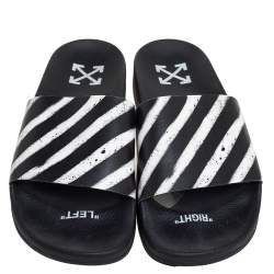 Off-White Off White/Black PVC Slide Sandals Size 41