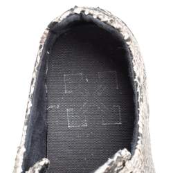 Pre Owned حذاء رياضي أوف وايت 2.0 جلد منقوش جلد ثعبان بيج/ أسود مقاس 42