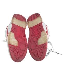 Pre Owned Off White Red/White Leather "Out Of Office" Low Top Sneakers Size 43