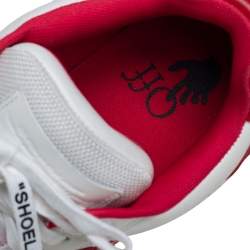 Pre Owned Off White Red/White Leather "Out Of Office" Low Top Sneakers Size 43