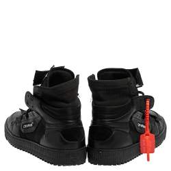 مملوكة مسبقًا حذاء رياضي أوف وايت أوف كورت 3.0 كانفاس وجلد أسود مقاس 45