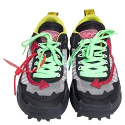 Off White Multicolor Mesh And Leather Odsy 1000 Low Top Sneakers Size 43