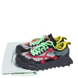 Off White Multicolor Mesh And Leather Odsy 1000 Low Top Sneakers Size 43