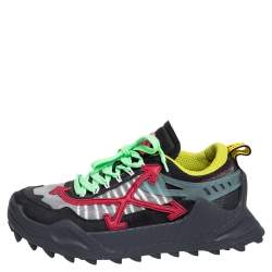 Off White Multicolor Mesh And Leather Odsy 1000 Low Top Sneakers Size 43