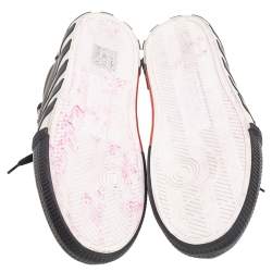 مملوكة مسبقًا Off-White Black Leather Vulcanized Low Top Sneakers Size 44